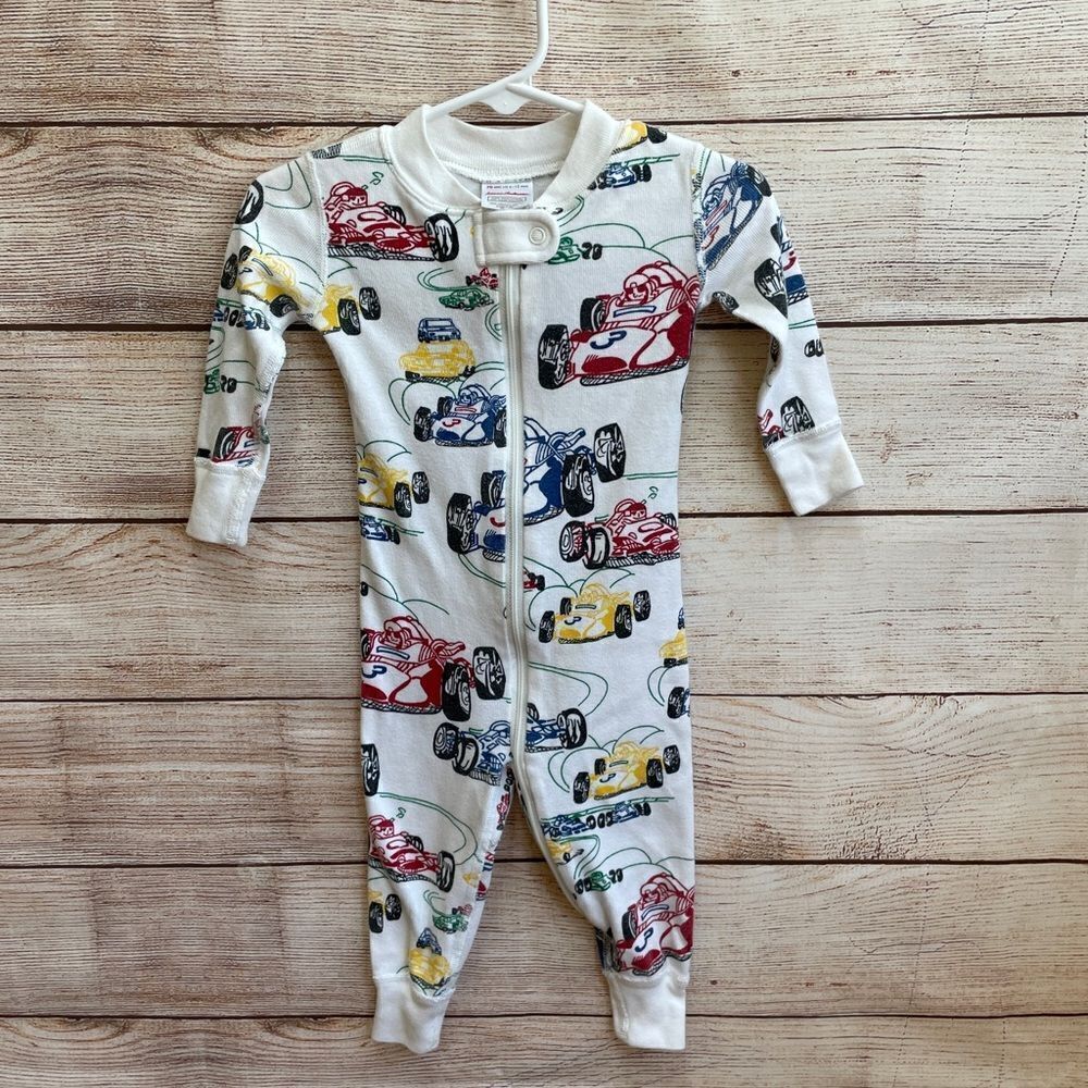 HANNA ANDERSSON ROMPER IN RACE CAR PRINT